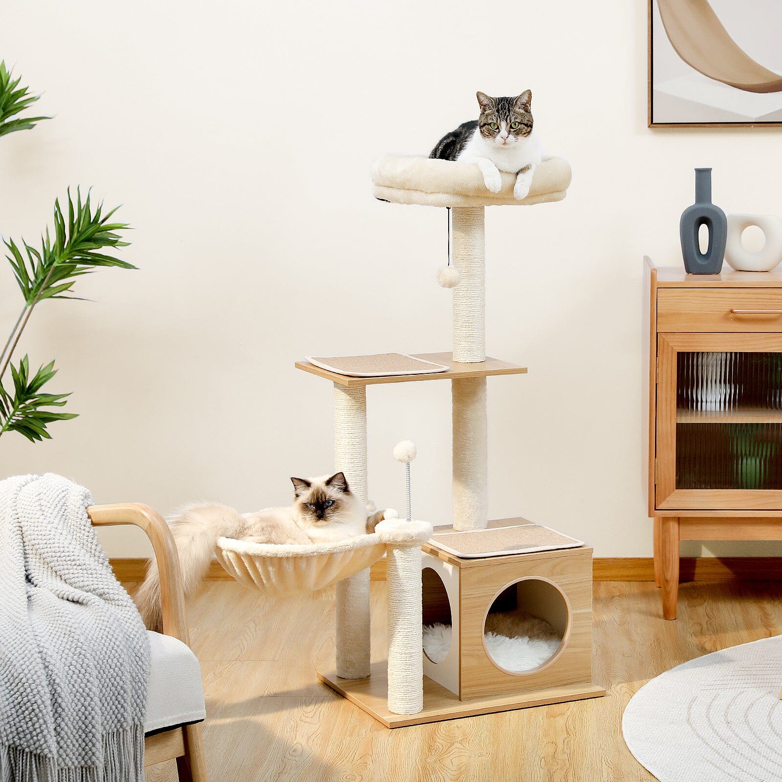 Arbre à Chat beige | 4Cat™ chatdoux