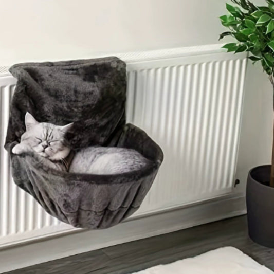 Hamac Chat pour Radiateur â Forme Circulaire Gris| GriHamâą chat doux
