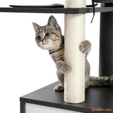 Arbre à Chat en bois - Beige | A2B™ chatdoux