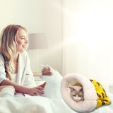 Lit chat, Sac de couchage pour chat - Jaune| Jaunette™ chatdoux