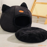 Niche pour chat noire | Blacky™ chatdoux
