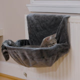 Hamac Chat pour Radiateur – Forme Circulaire Gris| GriHam™ chat doux