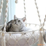 hamac-pour-chat-avec-coussin-gris-suspendouce