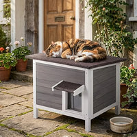 Niche exterieur pour Chat | Résistante Intempéries chat doux