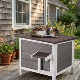 Niche exterieur pour Chat | Résistante Intempéries chat doux