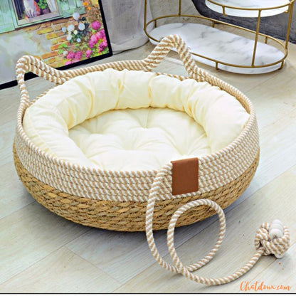panier-chat-coussin-blanc