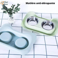 Gamelle chat double bols | KeepCrumbs ™ chat doux